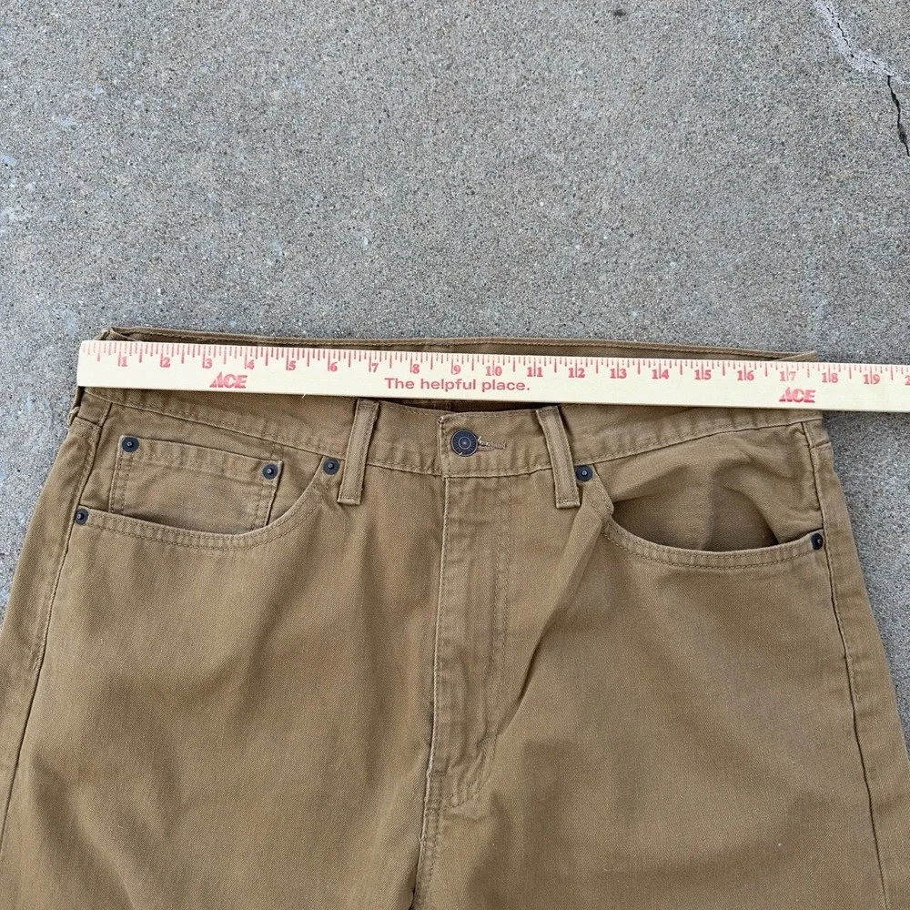 Levi's 505 Men's 36x30 Light Brown Straight Leg Jeans Regular Fit Caraway Twill